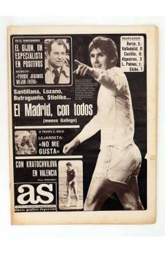 Cubierta de AS DIARIO DEPORTIVO 5092. EL MADRID CON TODOS MENOS GALLEGO. 19 FEB 1984 (Vvaa) As 1984