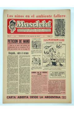 Cubierta de MASCLETA BOMBARDERO SEMANAL GRÁFICO LITERARIO 15. 23 Agosto 1952 (Vvaa) Guerri 1952