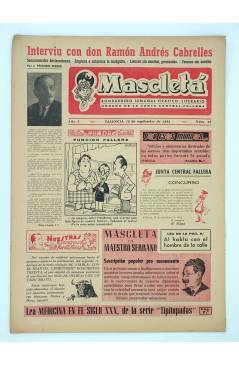 Cubierta de MASCLETA BOMBARDERO SEMANAL GRÁFICO LITERARIO 18 (Vvaa) Guerri 1952