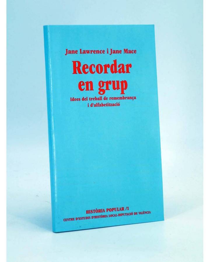 Cubierta de RECORDAR EN GRUP IDEES DEL TREBALL DE REMEMBRANÇA I D'ALFABETITZACIÓ (J Lawrence / J Mace) DPV 1995