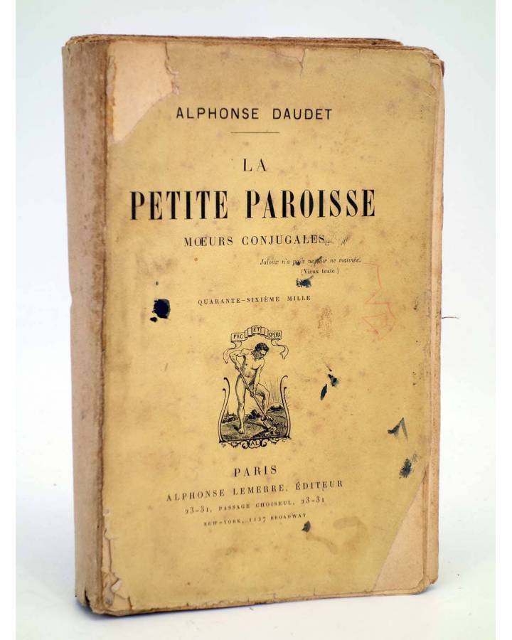 Cubierta de LA PETITE PAROISSE MOEURS CONJUGALES (Alphonse Daudet) Alphonse Lemere 1895