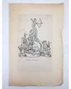 Contracubierta de DIBUJO ORIGINAL 34X22 CM FALLAS VALENCIA 1954 85. TRINIDAD – ALBORAYA (No Acreditado) Valencia 1954