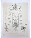 Cubierta de DIBUJO ORIGINAL 235X17 CM FALLAS VALENCIA 1954 89. ALFONSO GIMÉNEZ COLLADO (No Acreditado) Valencia 1954