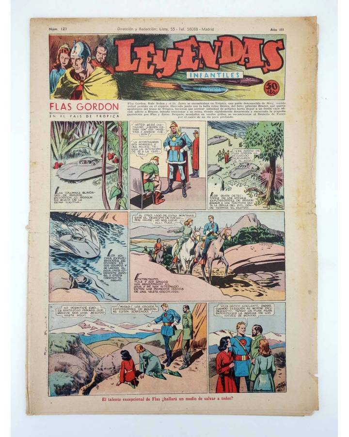 Cubierta de LEYENDAS INFANTILES. AÑO III N.º 127 (Vvaa) Semic Hispano Americana 1944