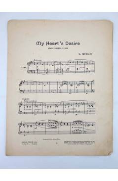 Cubierta de MY HEART’S DESIRE VALSE DOUBLE LENTE (C Worsley) Manuel Villar 1916