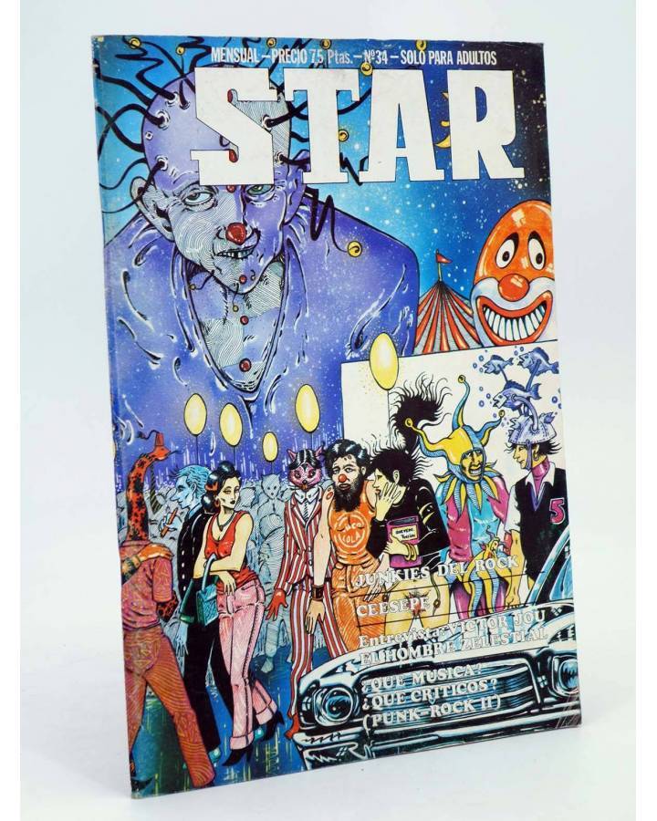 Cubierta de REVISTA STAR 34. COMIX Y PRENSA MARGINAL (Vvaa) Producciones Editoriales 1974