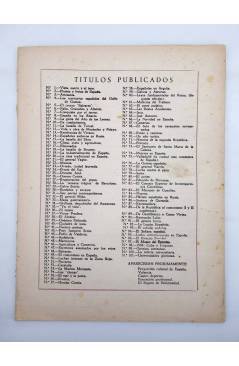 Contracubierta de TEMAS ESPAÑOLES 101. UNIVERSIDADES GLORIOSAS (Jorge De Vigo) Publicaciones Españolas 1954