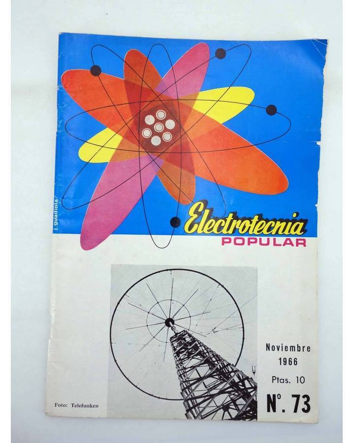 Cubierta de REVISTA ELECTROTECNIA POPULAR 73 (Vvaa) Maymó 1966