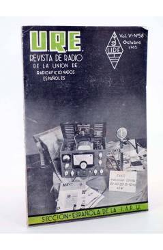 Cubierta de URE REVISTA DE RADIO DE LA UNIÓN DE RADIOAFICIONADOS ESPAÑOLES 58. SECCIÓN ESPAÑOLA DE LA IARU (Vvaa) 1955