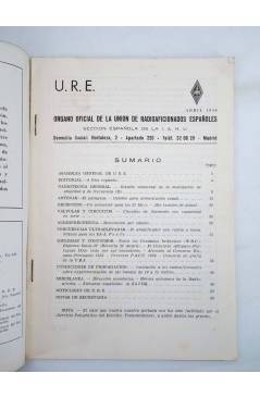 Muestra 1 de URE REVISTA DE RADIO DE LA UNIÓN DE RADIOAFICIONADOS ESPAÑOLES 64. SECCIÓN ESPAÑOLA DE LA IARU (Vvaa) 1956