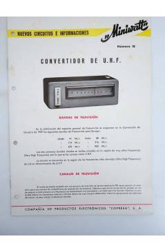 Cubierta de MINIWATT NUEVOS CIRCUITOS E INFORMACIONES 18. CONVERTIDOR DE UHF (No Acreditado) Copresa 1965