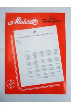 Cubierta de MINIWATT CARTA TÉCNICO COMERCIAL 1964 Nº 4. DÍPTICO. ILUSTRADO (No Acreditado) Copresa 1964