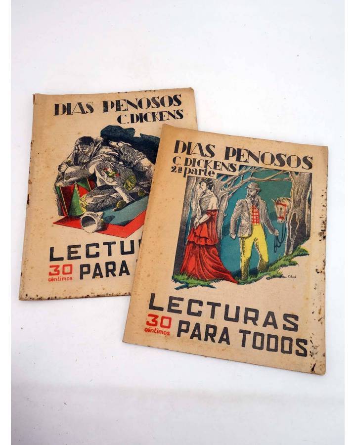 Cubierta de LECTURAS PARA TODOS 125 126. DÍAS PENOSOS I Y II (C. Dickens) Ibérica 1934