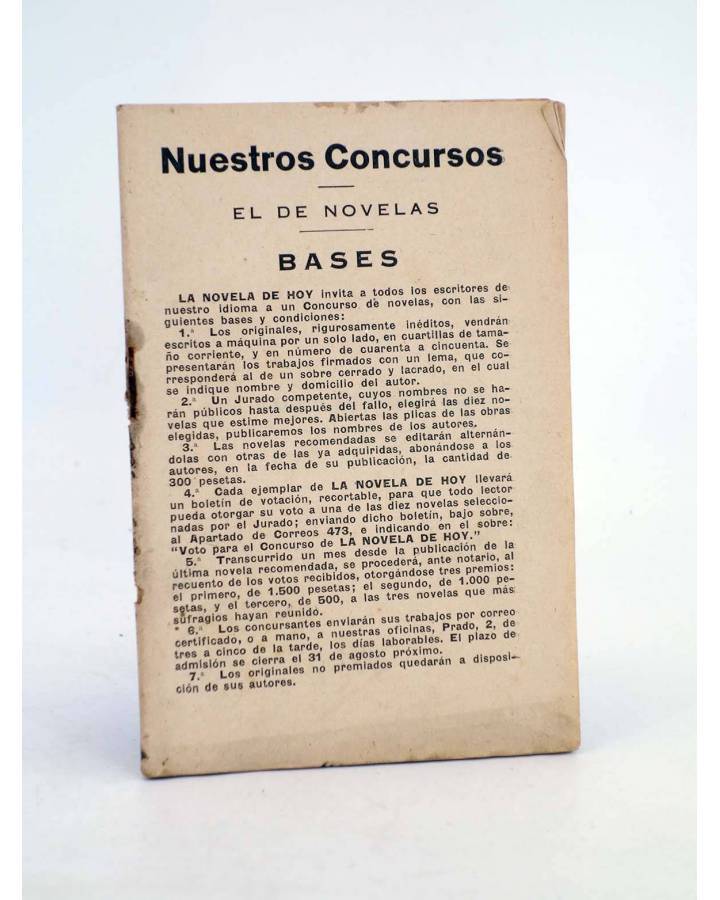 Cubierta de LA NOVELA DE HOY 6. EL VAGABUNDO INAPETENTE (José Mº Salaverría / Bartolozzi) Atlántida 1922