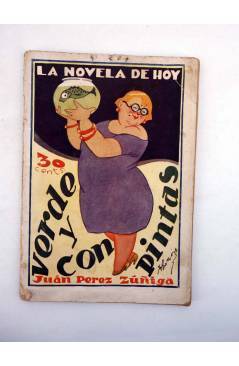 Contracubierta de LA NOVELA DE HOY 294. VERDE Y CON PINTAS (Juan Pérez Zuñiga / Ramirez) Atlántida 1927