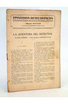 Cubierta de EPISODIOS DETECTIVESCOS 1. LA AVENTURA DEL DETECTIVE (Paul Dargens) Bistagne 1920