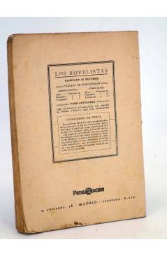 Contracubierta de LOS NOVELISTAS 81. LA MUJER DE FUEGO (Luis León / Ramos) Prensa Moderna 1930