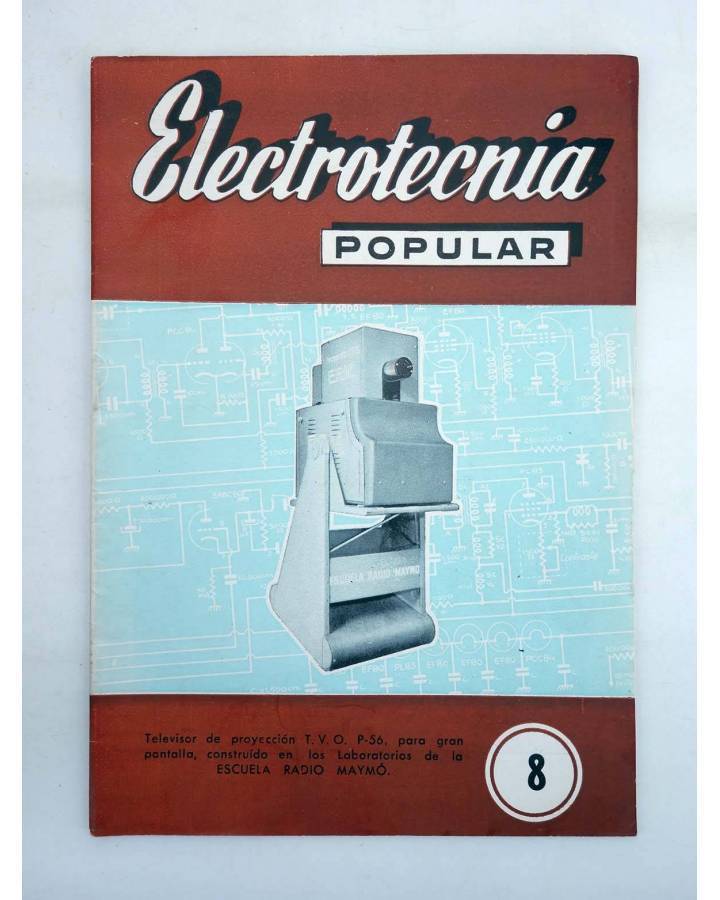 Cubierta de REVISTA ELECTROTECNIA POPULAR AÑO I N.º 8 (Vvaa) Maymó 1958