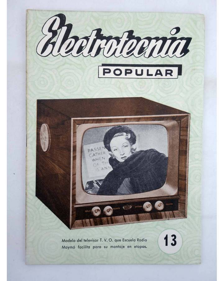 Cubierta de REVISTA ELECTROTECNIA POPULAR AÑO II N.º 13 (Vvaa) Maymó 1959