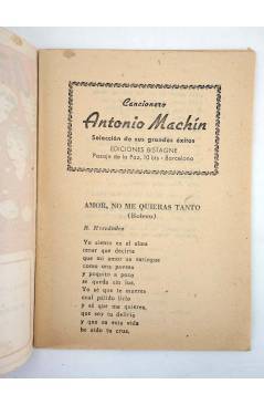 Contracubierta de CANCIONERO ANTONIO MACHÍN. SELECCIÓN DE SUS GRANDES ÉXITOS (Antonio Machín) Bistagne 1950