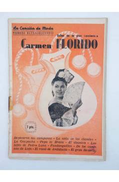 Cubierta de CANCIONERO LA CANCIÓN DE MODA EXTRAORDINARIO. CARMEN FLORIDO (Carmen Florido) Patrióticas 1950