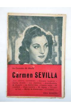 Cubierta de CANCIONERO LA CANCIÓN DE MODA. CARMEN SEVILLA (Carmen Sevilla) Patrióticas 1950