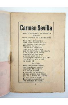 Muestra 1 de CANCIONERO LA CANCIÓN DE MODA. CARMEN SEVILLA (Carmen Sevilla) Patrióticas 1950