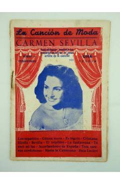 Cubierta de CANCIONERO LA CANCIÓN DE MODA N.º EXTRAORDINARIO. CARMEN SEVILLA MOD 2 (Carmen Sevilla) Patrióticas 1950