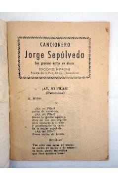 Contracubierta de CANCIONERO LA CANCIÓN DE MODA N.º EXTRAORDINARIO. JORGE SEPÚLVEDA (Jorge Sepúlveda) Patrióticas 1950