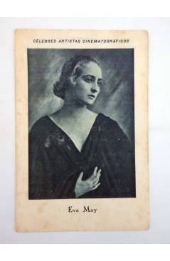 Cubierta de CROMO CÉLEBRES ARTISTAS CINEMATOGRÁFICOS SERIE B N.º 2. EVA MAY (No Acreditado) Chocolates E. Juncosa 1930