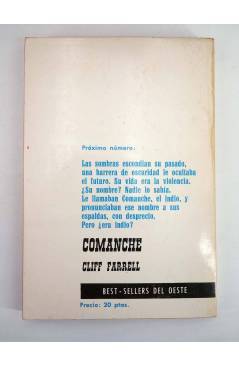 Contracubierta de BEST SELLERS DEL OESTE 282. CARTAS BOCA ARRIBA (Todhunter Ballard) Toray 1967