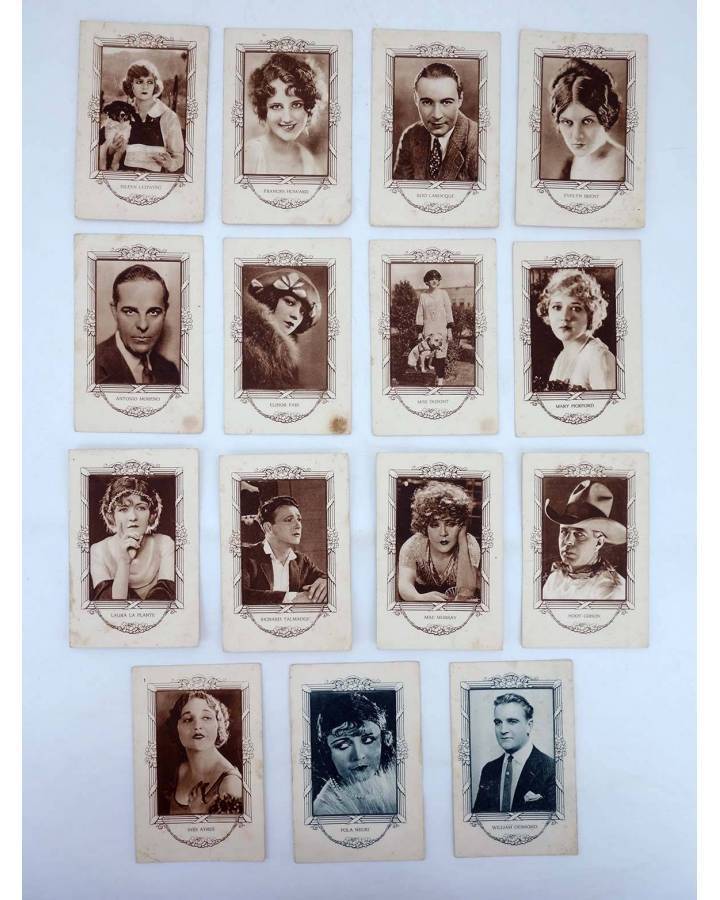 Cubierta de FOTOCROMOS ACTRICES Y ACTORES SERIE G LOTE DE 15 DIFERENTES (No Acreditado) Chocolates E. Juncosa 1930