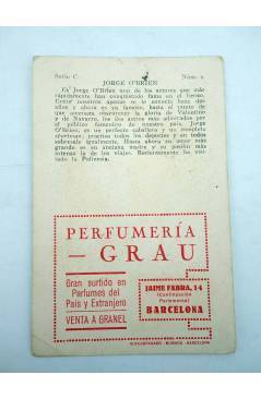 Contracubierta de FOTOCROMO ACTRICES Y ACTORES SERIE C N.º 9. JORGE O’BRIEN (No Acreditado) Perfumería Grau 1930
