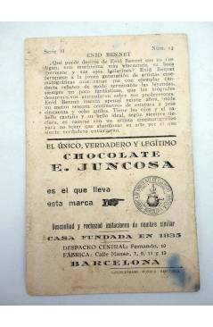 Contracubierta de FOTOCROMO ACTRICES Y ACTORES SERIE H N.º 9. ENID BENNET (No Acreditado) Chocolates E. Juncosa 1930