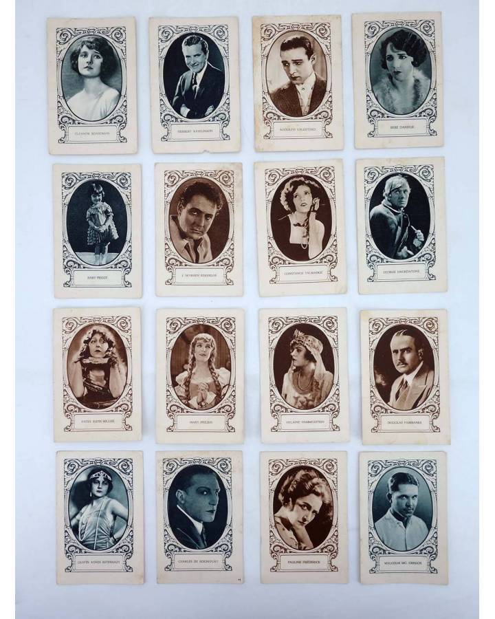Cubierta de FOTOCROMOS ACTRICES Y ACTORES SERIE J. LOTE DE 16 DIFERENTES (No Acreditado) Chocolates E. Juncosa 1930