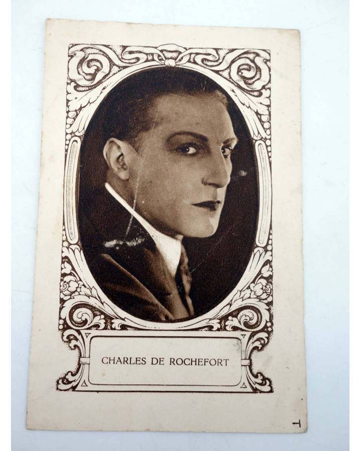 Cubierta de FOTOCROMO ACTRICES Y ACTORES SERIE J N.º 15. CHARLES DE ROCHEFORT (No Acreditado) Chocolates E. Juncosa 1930