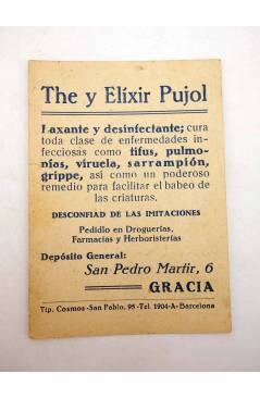 Contracubierta de CINE ARTISTAS Y PELÍCULAS SERIE A N.º 17. CHARLES RAY (No Acreditado) The Elixir Pujol 1930