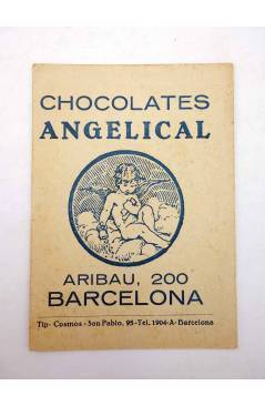 Contracubierta de CINE ARTISTAS Y PELÍCULAS SERIE A N.º 40. GENOVEVA FÉLIX (No Acreditado) Chocolate Angelical 1930