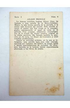 Contracubierta de FOTOCROMO ARTISTAS DE CINE SERIE I N.º 6. AILEEN PRINGLE (No Acreditado) No acreditada 1930