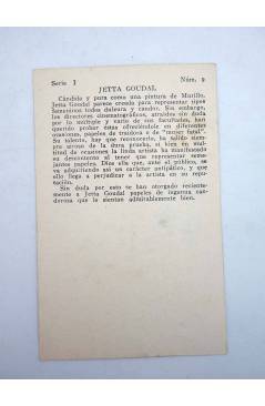 Contracubierta de FOTOCROMO ARTISTAS DE CINE SERIE I N.º 9. JETTA GOUDAL (No Acreditado) No acreditada 1930