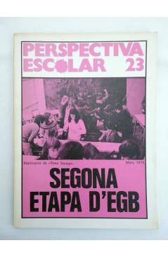 Cubierta de REVISTA PERSPECTIVA ESCOLAR 23. SEGONA ETAPA D’EGB (Vvaa) Rosa Sensat 1978