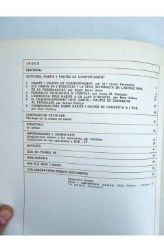Contracubierta de REVISTA PERSPECTIVA ESCOLAR 25. ACTITUDS HÀBITS Y PAUTES DE COMPORTAMENT (Vvaa) Rosa Sensat 1978
