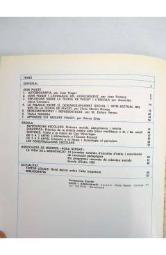 Contracubierta de REVISTA PERSPECTIVA ESCOLAR 54. JEAN PIAGET (Vvaa) Rosa Sensat 1981