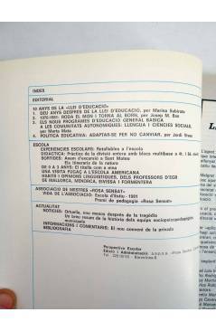 Contracubierta de REVISTA PERSPECTIVA ESCOLAR 56. 10 ANYS 10 DE LA LEY DE EDUCACIÓN 9 MINISTRES (Vvaa) Rosa Sensat 1981
