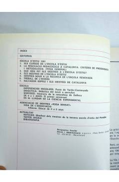 Contracubierta de REVISTA PERSPECTIVA ESCOLAR 57. L’ESCOLA D’ESTIU 1981 (Vvaa) Rosa Sensat 1981