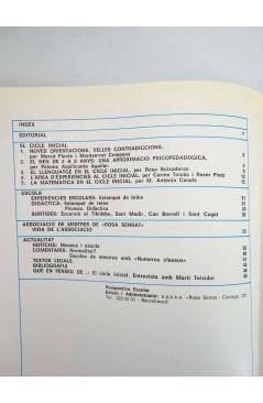 Contracubierta de REVISTA PERSPECTIVA ESCOLAR 58. EL CICLE INICIAL (Vvaa) Rosa Sensat 1981