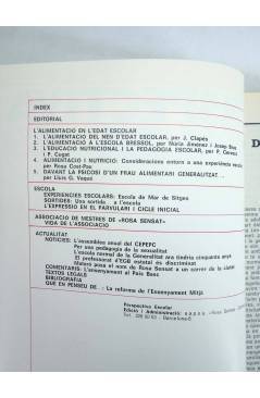 Contracubierta de REVISTA PERSPECTIVA ESCOLAR 59. L’ALIMENTACIÓ A L’EDAT ESCOLAR (Vvaa) Rosa Sensat 1981