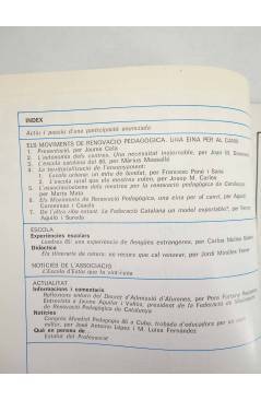 Contracubierta de REVISTA PERSPECTIVA ESCOLAR 105. ELS MOVIMENTS DE RENOVACIÓ PEDAGÓGICA (Vvaa) Rosa Sensat 1986
