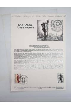 Cubierta de COLLECTION HISTORIQUE DE TIMBRE 36-85. LA FRANCE A SES MORTS (No Acreditado) Poste Français 1985