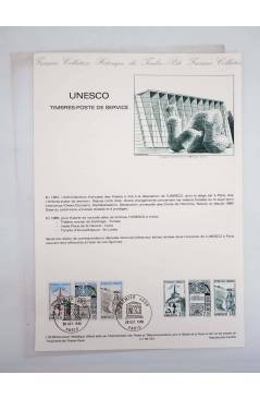 Cubierta de COLLECTION HISTORIQUE DE TIMBRE UO-85. UNESCO (No Acreditado) Poste Français 1985